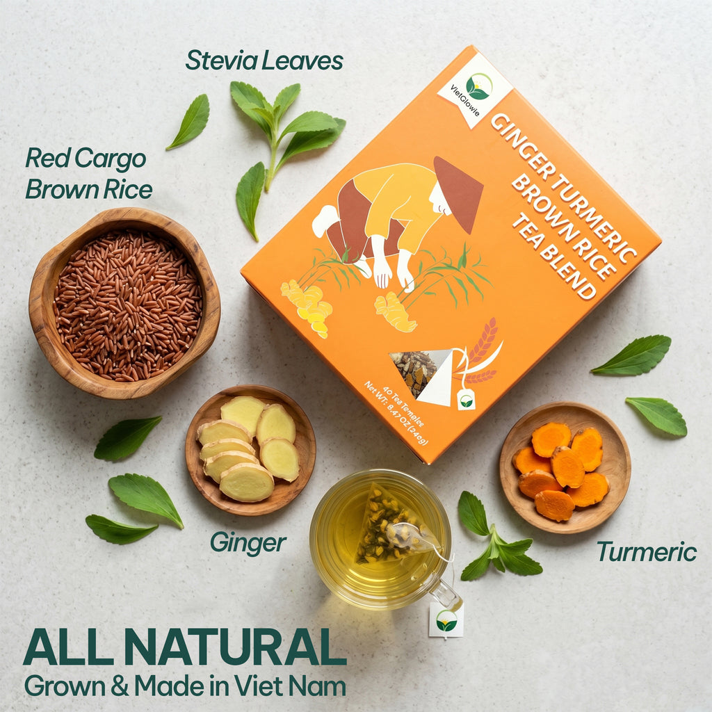 Ginger Turmeric Brown Rice Tea Blend - 40 count