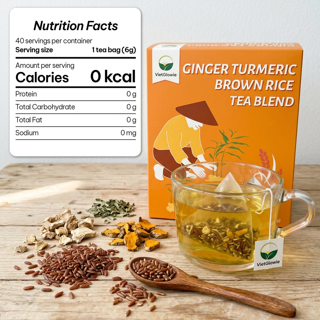 Ginger Turmeric Brown Rice Tea Blend - 40 count