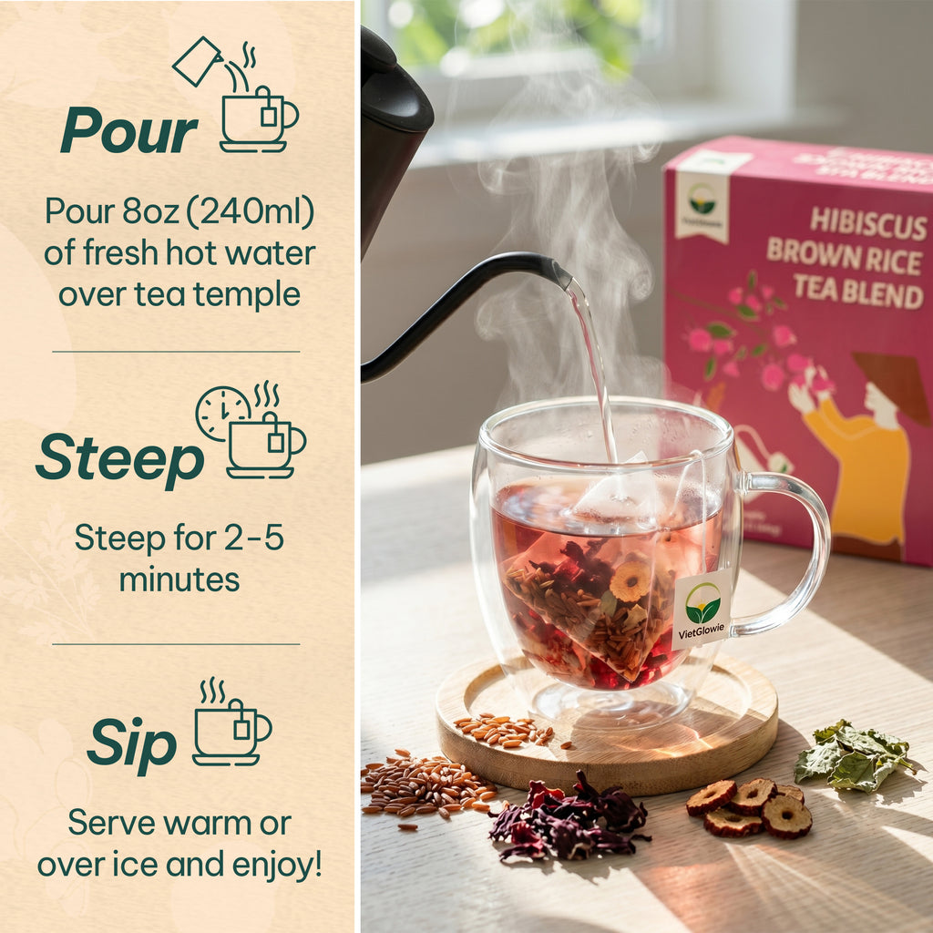 Hibiscus Brown Rice Tea Blend - 40 count