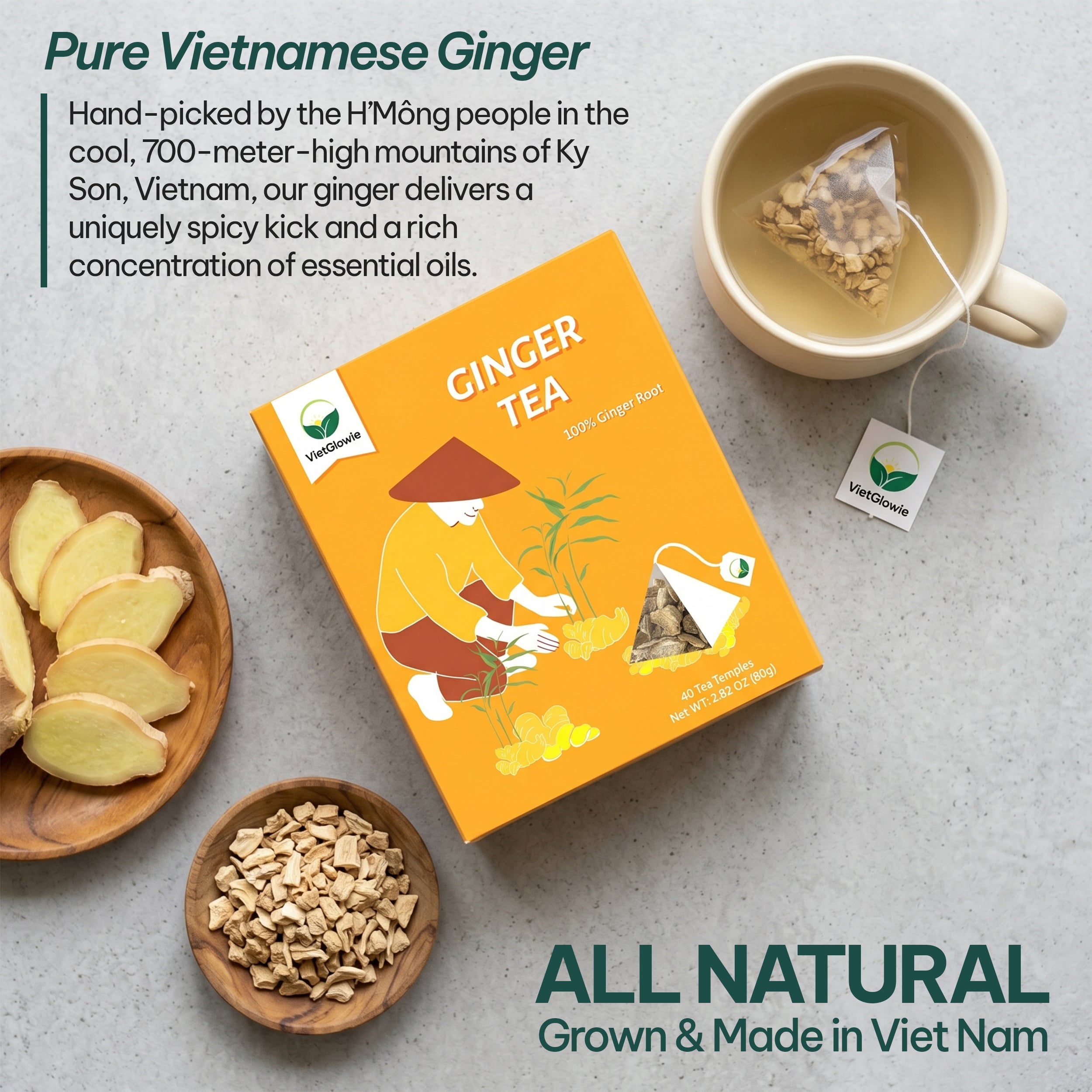 Pure Ginger Root Tea - 40 count