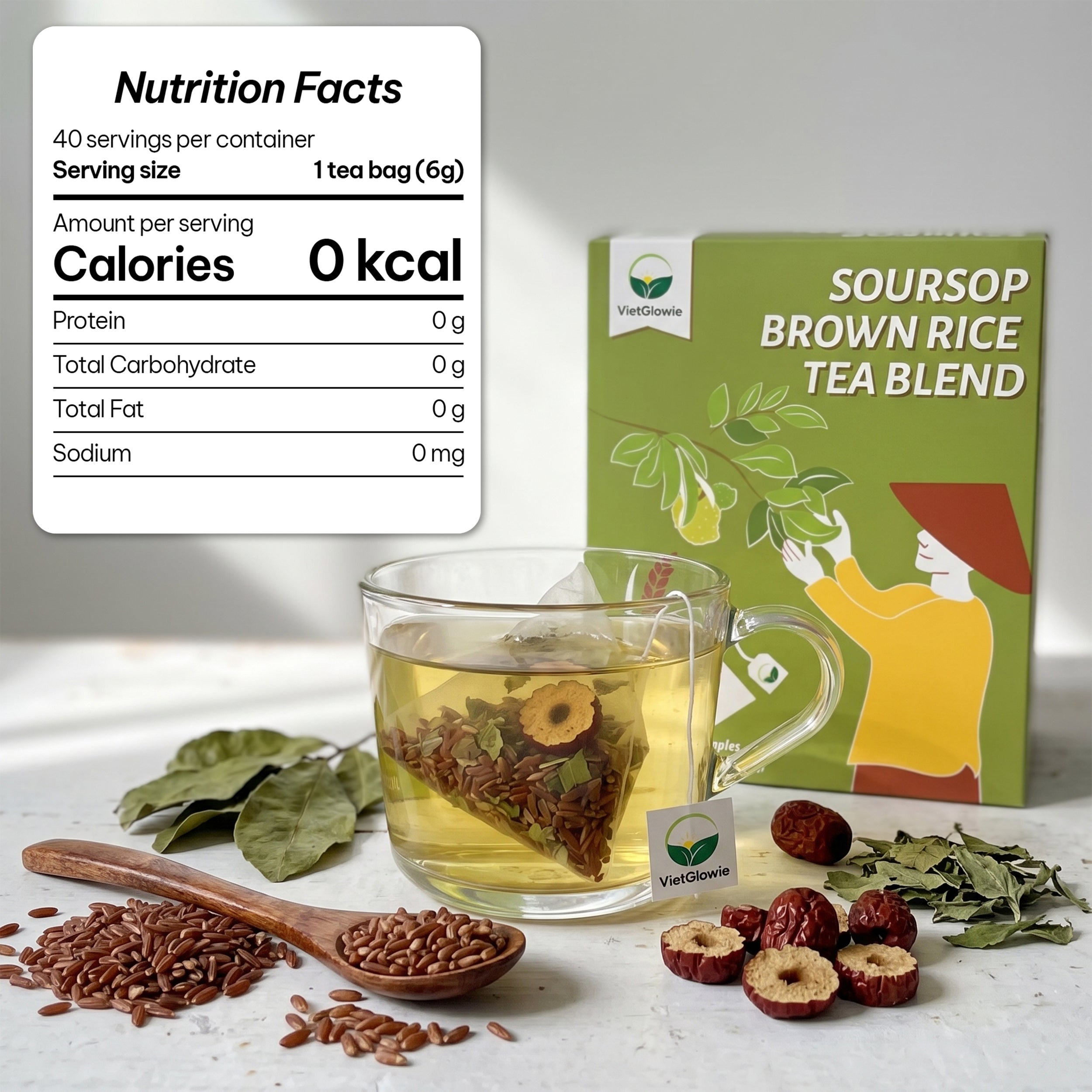 Soursop Brown Rice Tea Blend - 40 count