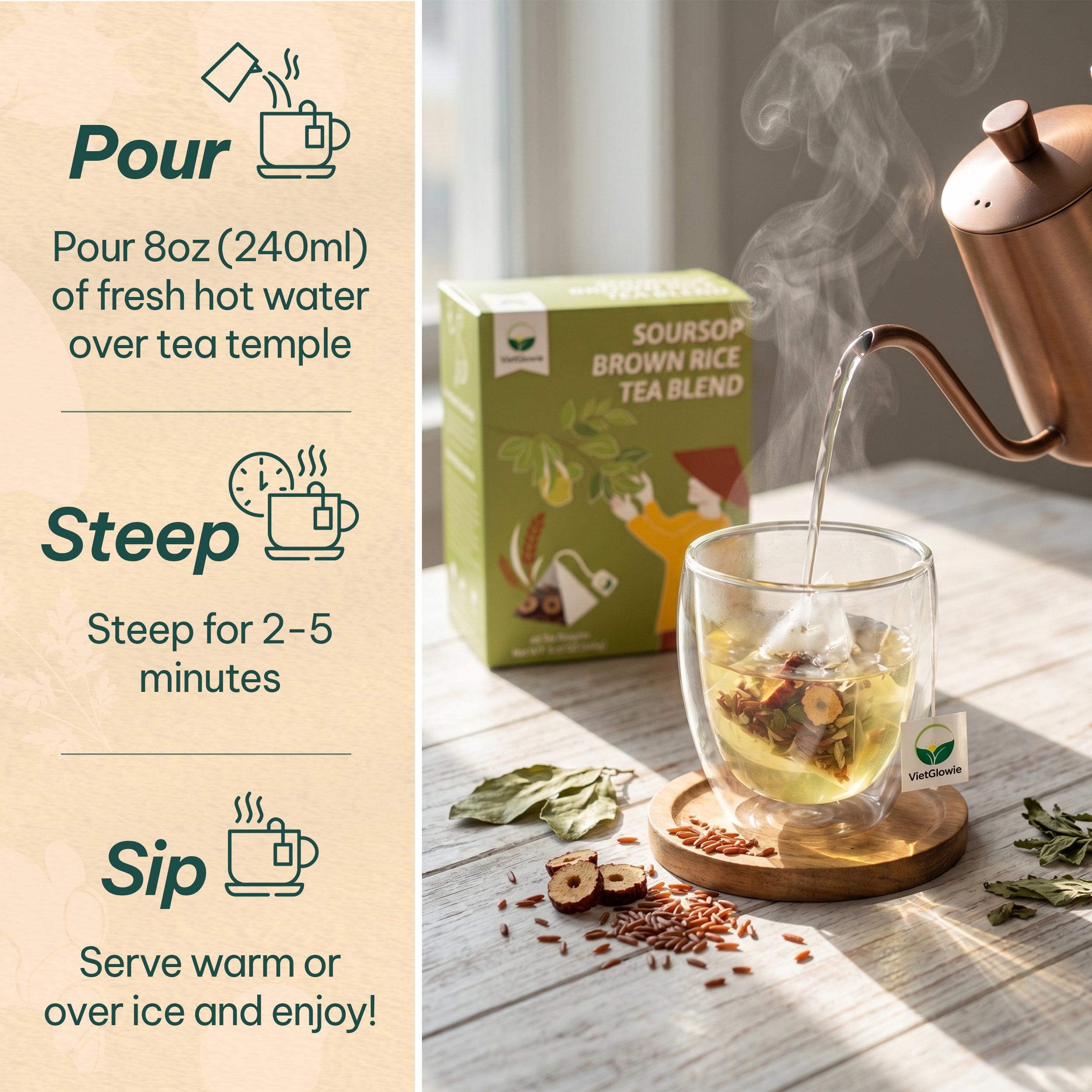 Soursop Brown Rice Tea Blend - 40 count