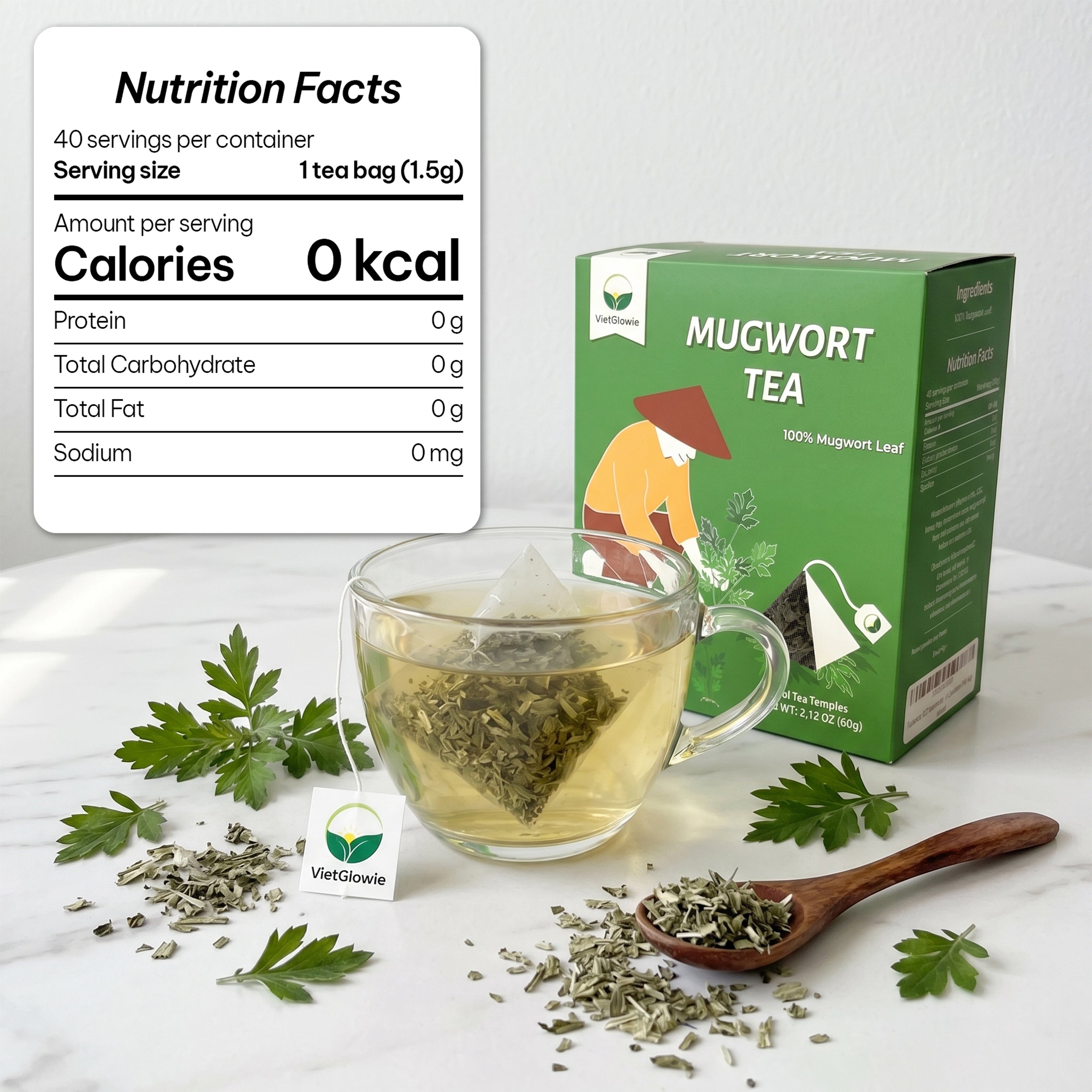 Pure Mugwort Tea - 40 count