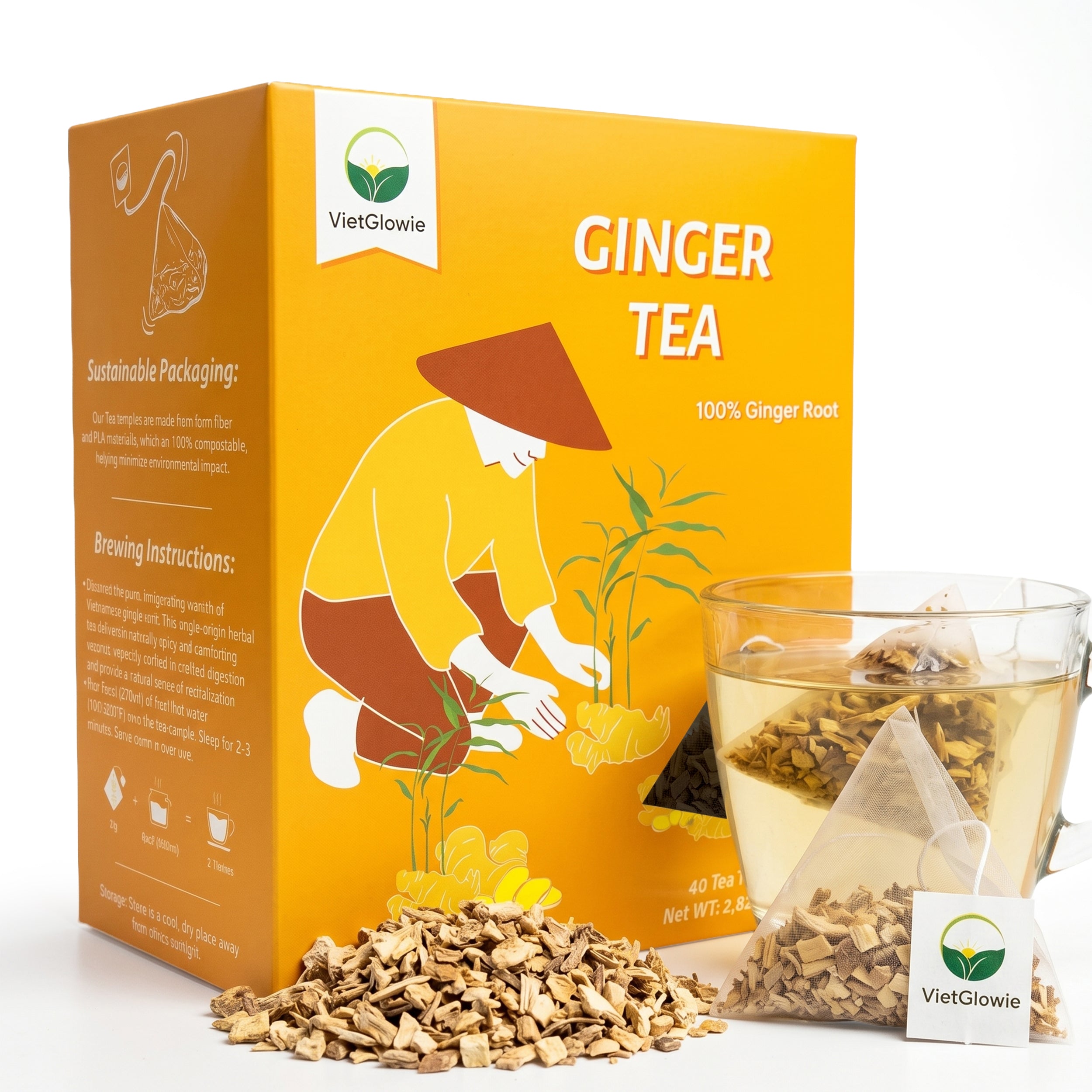 Pure Ginger Root Tea - 40 count