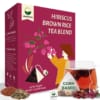 VietGlowie 40 Pyramid Hibiscus Brown Rice Tea Bags – Herbal Tea Blend with Jujube & Raspberry Leaf for Digestion & Daily Wellness, Caffeine-Free, 80g